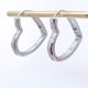 thumbnail image 4 of Aros Argollas en Corazón, Circonita Blanca, Plata 925, 4 of 4