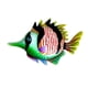 thumbnail image 2 of Peces Pintados A Mano Decoración De Pared Escultura De Pez Tropical Para Decoraciones Verde, 2 of 3