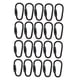 thumbnail image 4 of 20 Piezas Mosquetón de Bloqueo Pequeño Clip Mosquetón de Bloqueo de Tornillo Hebilla Colgante Negra de Acero Mini Mosquetón para Pesca Viajar Suminist, 4 of 5