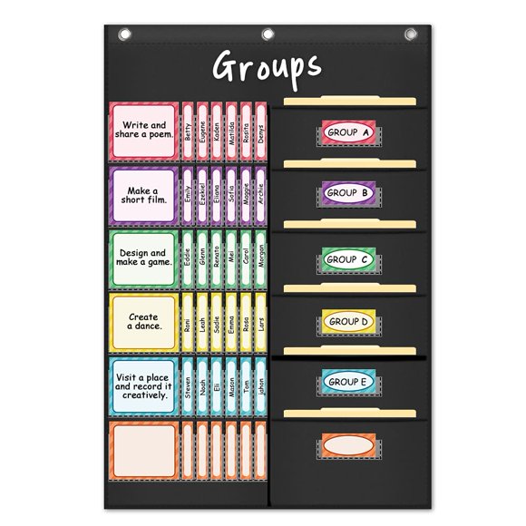 Tabla de bolsillo para gestión de grupos pequeños EAMAY, nailon negro