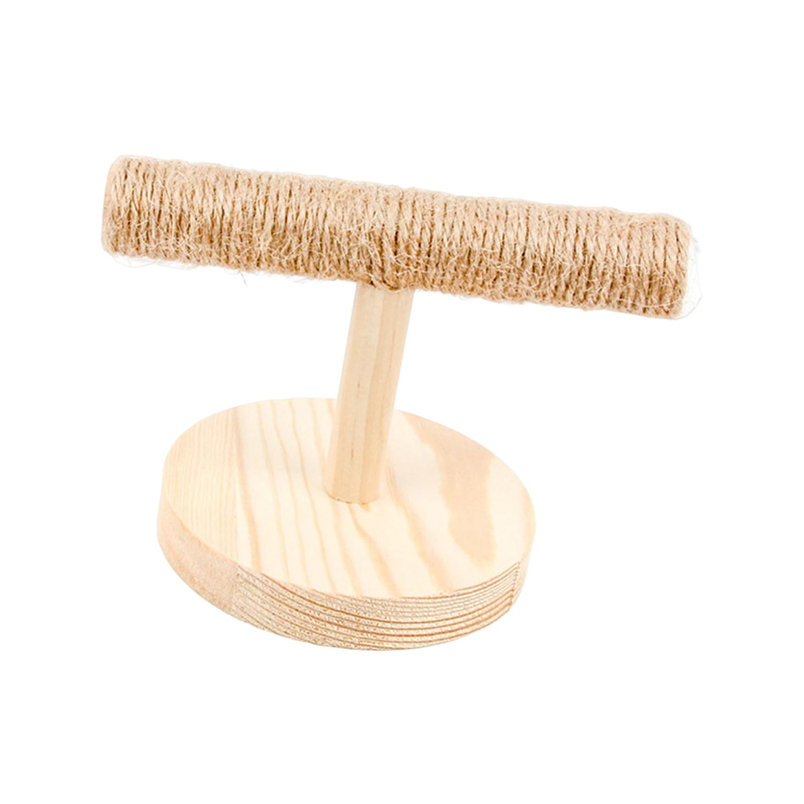 Magideal - Soporte De Percha Para Loros, Patio De Juegos De Madera, Mesa De Escritorio Portátil, Percha Para Pájaros, Soporte De Mesa Para Pájaros, Soporte En T