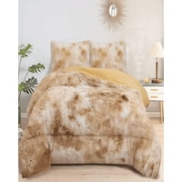 Genérico - Cobertor Peludo Invierno King Super King Beige Jaspeado