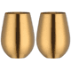 thumbnail image 1 of Copas de vino de acero inoxidable macizo de primera calidad | Juego de 2 copas grandes sin tallo | Perfectas para disfrutar al aire libre, 1 of 5