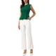 thumbnail image 2 of INSPIRE CHIC Chaleco Peplum para Mujer Elegante sin Mangas Cuello Redondo Dobladillo Acampanado Blusas de Oficina M Verde Oscuro, 2 of 6