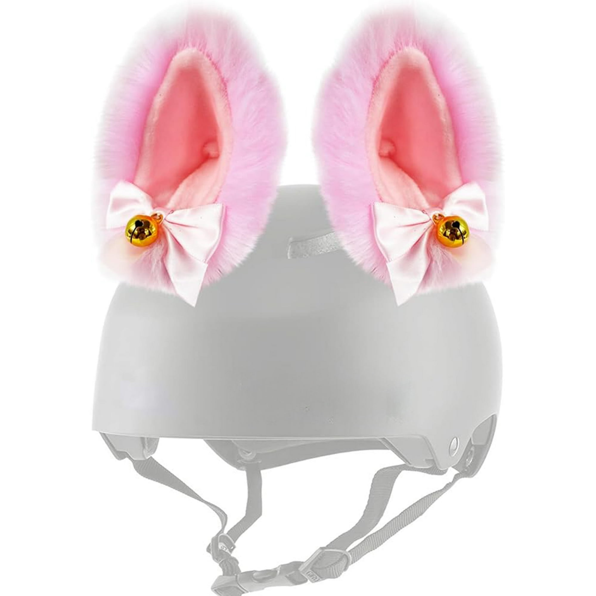 Veat00l - Decoración De Cascos Con Campanas Para Orejas De Gato, Orejas De Peluche, Accesorios De Pegatinas Para Cascos De Bicicleta, Motocicletas, Decoración De Cascos, Sin Casco
