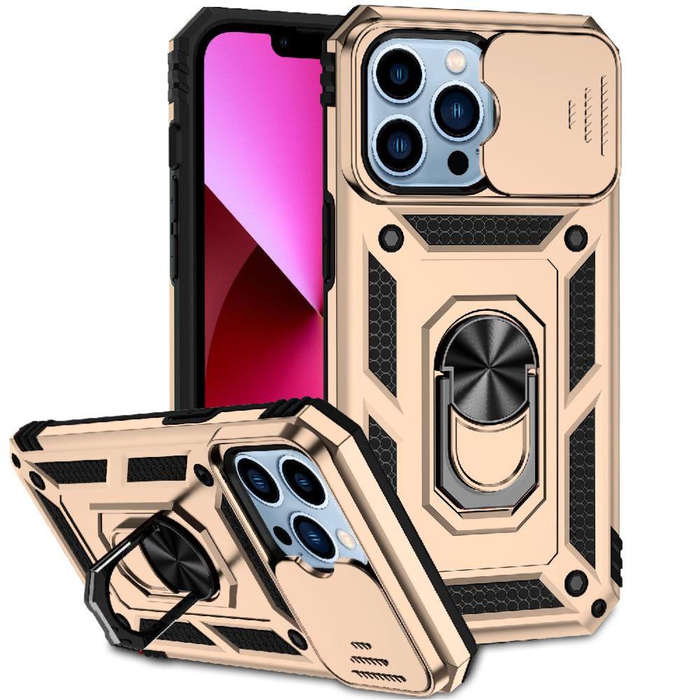 Estuche Gangxun Para Iphone 13 Pro Max, Soporte Giratorio 360°, Estilo Mecánico Y Magnético