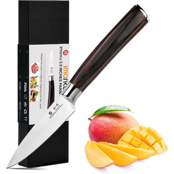 Imarku Paring Knife de 3,5 pulgadas, acero inoxidable japonés de alto carbono