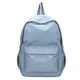 thumbnail image 1 of Preppy Solid Color Shoulder Bag Nylon School Knapsack Korean Teenager White Sports Travel Backpack for Women, 1 of 3