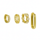 thumbnail image 1 of Pack de 4 argollas Gianna chapadas en oro 18k, 1 of 3