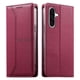 thumbnail image 1 of Funda tipo cartera con bloqueo RFID para Samsung Galaxy A37 cubierta magnética de cuero con tapa y soporte Rojo, 1 of 6