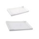 thumbnail image 1 of 2x Melamine Hotel Serving Tray Dishes Cup Juego de tarta de vidrio blanco 22cm 24.9cm, 1 of 3