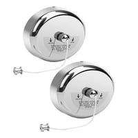 Eoland - X2 Tendederos Ropa Colgador Extensible Pared Retractil Exterior Plateado