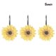 thumbnail image 2 of Juego de 12 ganchos para cortinas de ducha de resina de girasol amarillo iluminado por el sol, 2 of 5
