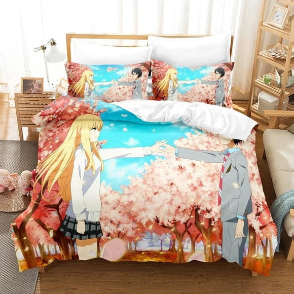 Your Lie in April Bedding Set Kaori Miyazono Duvet Cover Bedroom Comforter ize Quilt Cover Home Textiles Bed Sheets