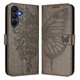 thumbnail image 1 of Funda cartera mariposa para Samsung Galaxy A26 5G con soporte y ranuras para tarjetas Gris, 1 of 5
