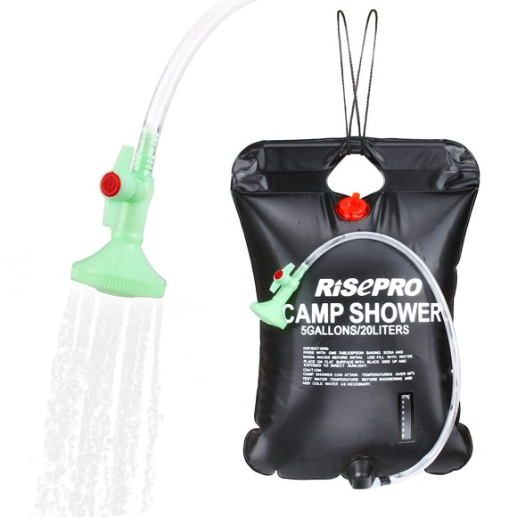 Bolsa de ducha solar RISEPRO 20L con indicador de temperatura
