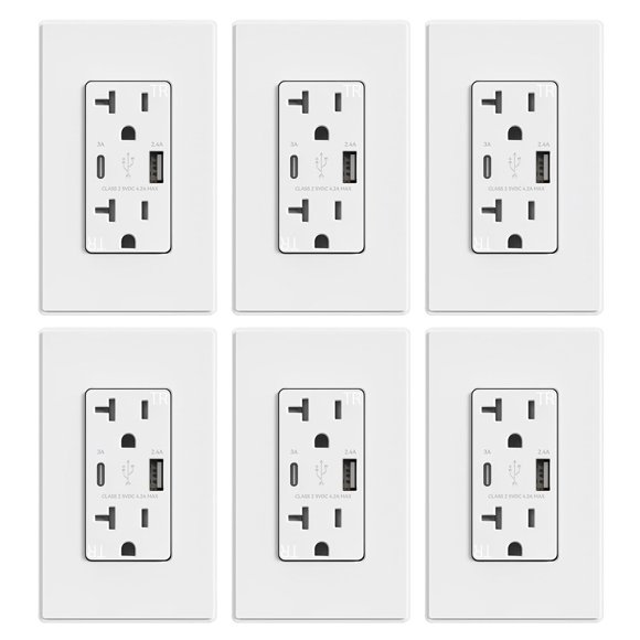 Toma De Pared Usb R1620d42wh 2usb 4 2a Obturador De Seguridad