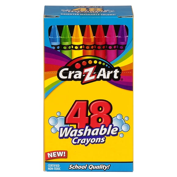 Crayones Cra-Z-Art, lavables, clásicos, varios colores, paquete de 48