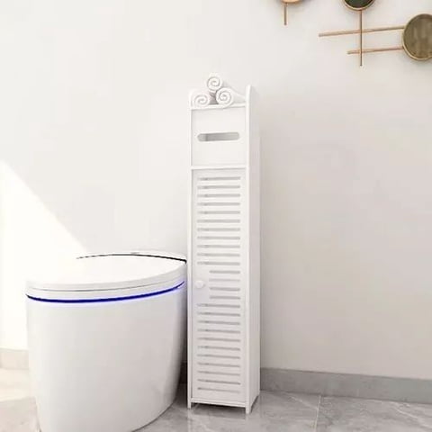 Shop E-Home - Estante De Baño Lavanderia Organizador Color Blanco