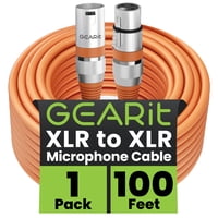 Cables Xlr Gearit Para Micrófono Macho A Hembra, 3 Pines, 30 M, Naranja