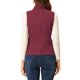 thumbnail image 3 of INSPIRE CHIC Chaqueta de Mujer con Cremallera Chaleco Anorak sin Mangas Chaqueta de Utilidad con Bolsillos L Rojo Vino, 3 of 5