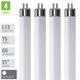 thumbnail image 2 of Bombillas LED KOR T5 de 9 W, 6500 K, luz diurna, 900 lúmenes, paquete de 4, 2 of 5