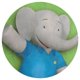 thumbnail image 3 of Babar Alfombra Redonda de Felpa Coral, Antideslizante, No Desprende Pelusas, Lavable y Duradera para Salón, Dormitorio y Habitación de Niños 60cm, 3 of 6