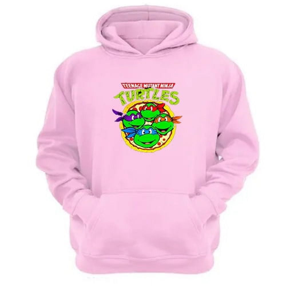 Genérico - Polerón Canguro Tortugas Ninja Rosa Talla M Unisex