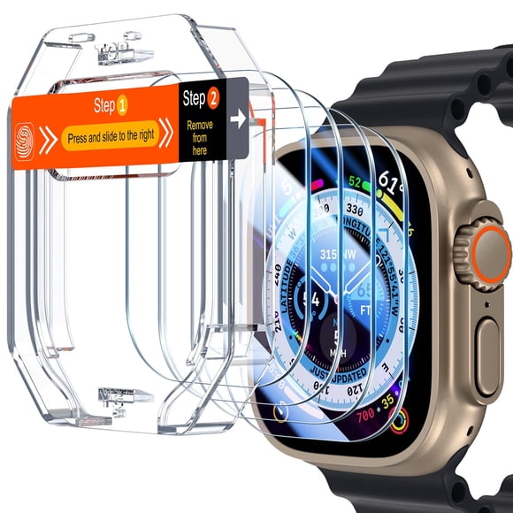 Protector de pantalla UniqueMe para Apple Watch Ultra 49 mm – Juego de 4