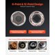 thumbnail image 3 of Juego de dados VEVOR de 104 piezas, encastre de 3/8", 6-24 mm, cromado, 3 of 9