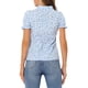 thumbnail image 3 of INSPIRE CHIC Camisa de Mujer con Cuello Peter Pan, Botones, Mangas Abullonadas, Estampada, Azul Claro Talla S, 3 of 6