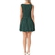 thumbnail image 3 of INSPIRE CHIC Vestido de Lunares para Mujer Verano Sin Mangas Cuello Redondo Mini Vestido Moderno XS Verde Oscuro, 3 of 6