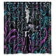 thumbnail image 1 of Cortina de ducha con diseño de banda de besos, juego de cortina de baño con ganchos, tamaño 66 x 72 pulgadas, 1 of 3