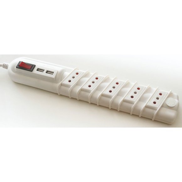 Alargador USB 5 Posiciones 3 metros blanco