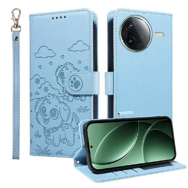 Funda Billetera FOXDOCK Compatible con Xiaomi POCO F7 Pro, Diseño Perrito Tierno, Ranuras para Tarjetas y Soporte Plegable
