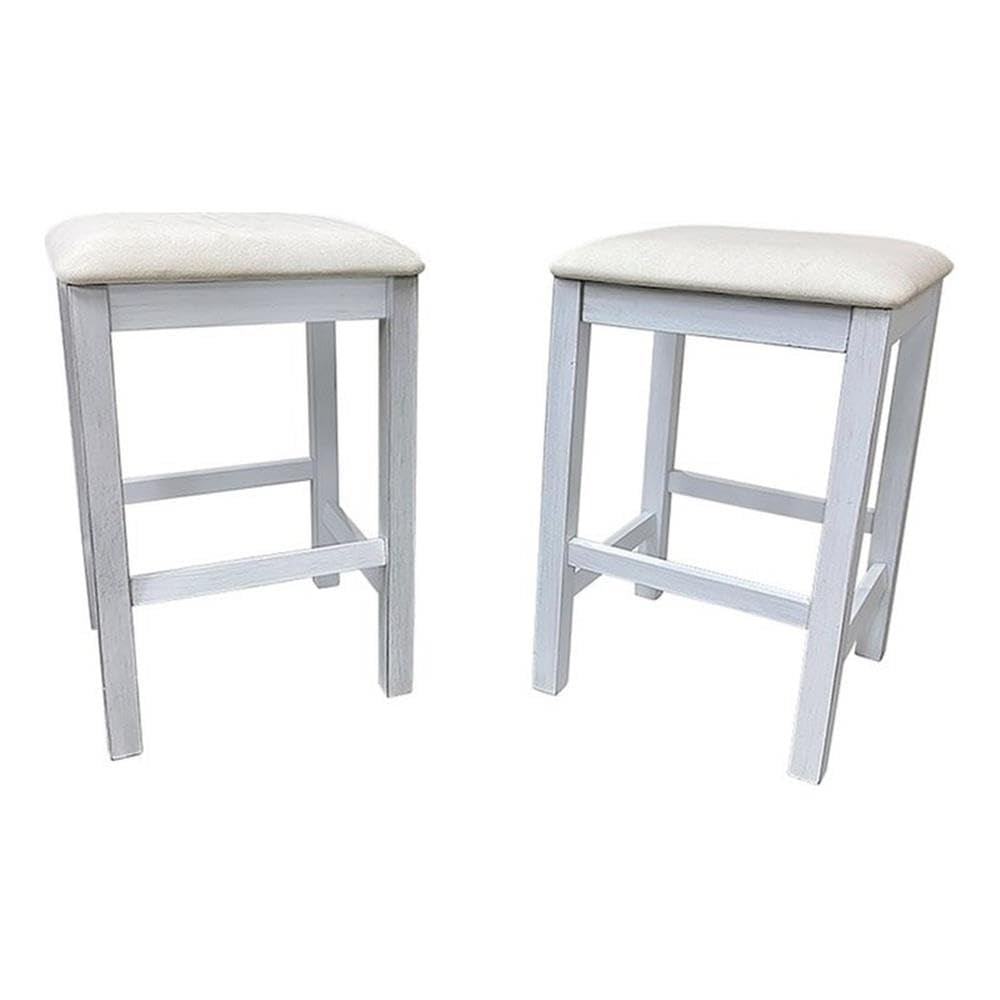 Carolina Chair - Taburete Carolina Classic Tristan Sin Respaldo Blanco Envejecido