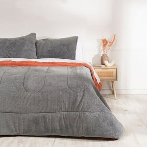 Mashini - Plumon Sherpa/Sherpa 2 P Gris-Naranjo