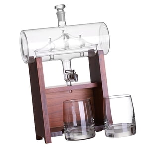 Bothyi - Decantador De Whisky Bourbon, Jarra De Cristal, Decoración Náutica Para Licor De Vino Y Whisky
