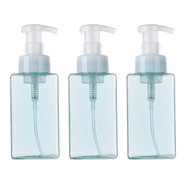 Dispensador de champú y acondicionador de 450 ml/15 oz, paquete de 3 botellas vacías con bomba reutilizables