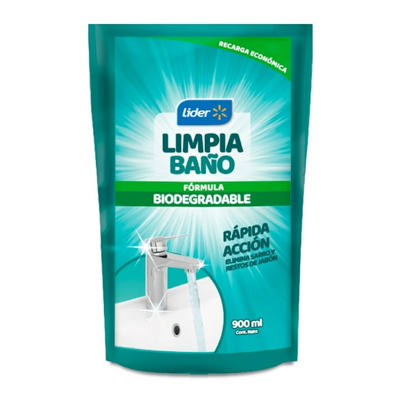 Limpia Baños Biodegradable Líquido Doypack, 900 ml