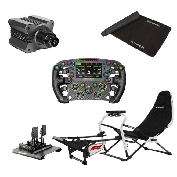Moza R12 + Volante FSR2 + Pedales CRP2 + Playseat Challenge