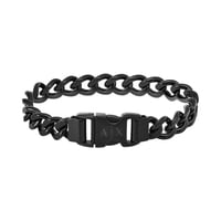 Pulsera Armani Exchange De Acero Inoxidable Negra Para Hombre