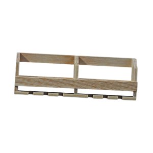 Magideal - Botellero En Miniatura Para Casa De Muñecas, 1/16, 1/12, Accesorios Para Bar, Mini Escena De Casa, Adorno De Muebles, Soporte De Vidrio En Miniatura Color De La Madera