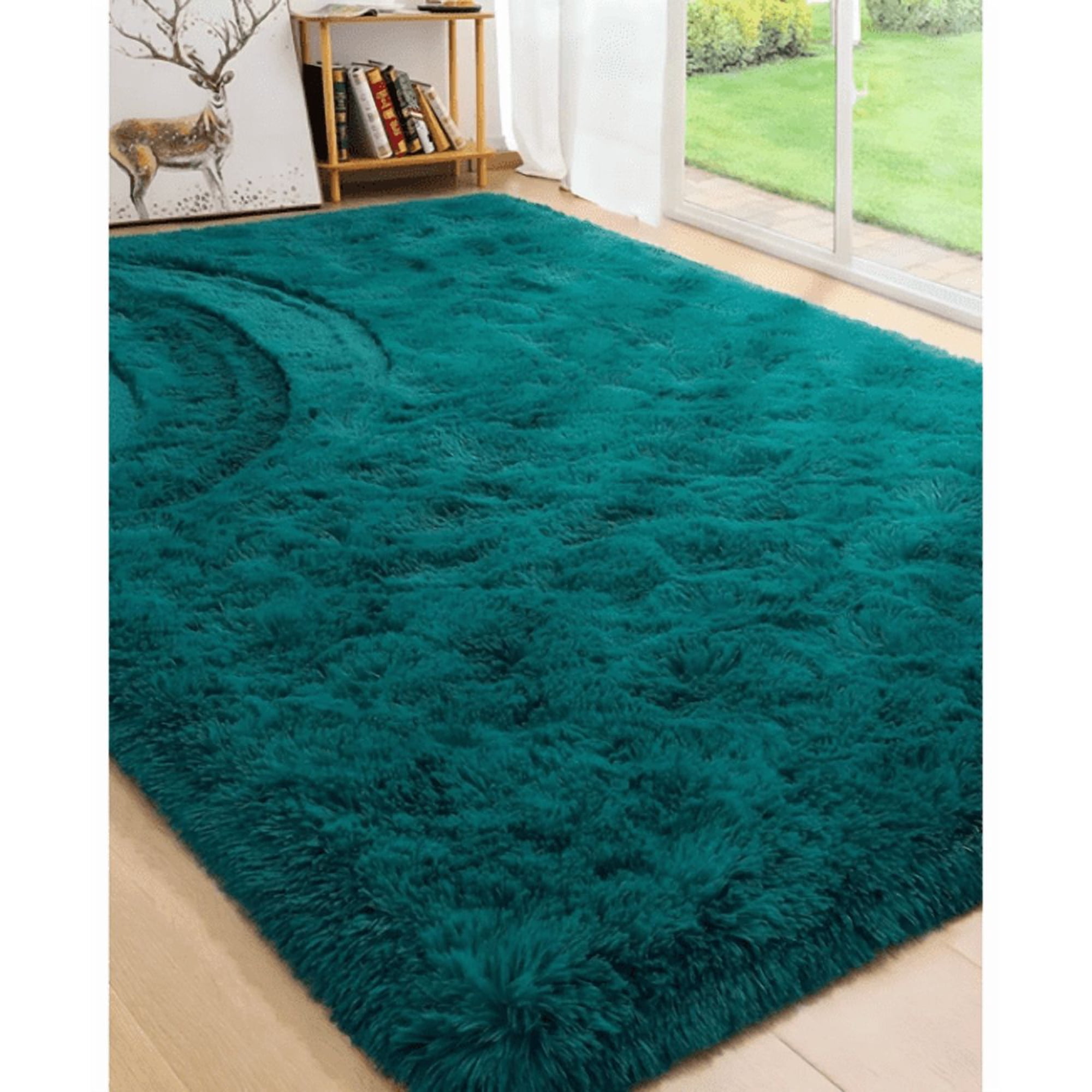 Genérico - Alfombra Extra Suave Grande 240cm Turquesa