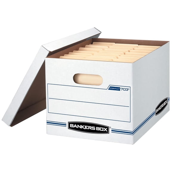 Caja de Almacenamiento Bankers Box Pack de 40 unidades Blanco/Azul Reciclado