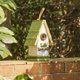 thumbnail image 3 of Birdhouse Glitzhome con techo verde de madera y jardín pintado a mano, 3 of 9