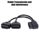thumbnail image 3 of Cable divisor en Y OBD2 TTXSPP de 16 pines, extensión de 30 cm, 3 of 6