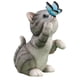 thumbnail image 1 of Estatua Linda Del Gato Del Jardín Escultura Del Gatito De La Luz Solar Para El Camino Del Patio Del Jardín Gris, 1 of 2