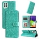 thumbnail image 1 of Funda tipo cartera FOXDOCK para Samsung Galaxy A22 4G , diseño girasol en relieve, cuero PU, cierre magnético, soporte y tarjetero, 1 of 5