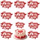 thumbnail image 1 of Adornos para pastel WIWUFUE Pack de 10 rojo brillante para San Valentín, 1 of 9